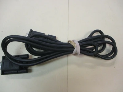 Used Black 9-pin Female to 9-pin DB9 Female Serial Cable