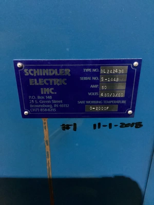Used SCHINDLER BL242436 Ovens Michigan US | iGAM Industrial Marketplace #1452729