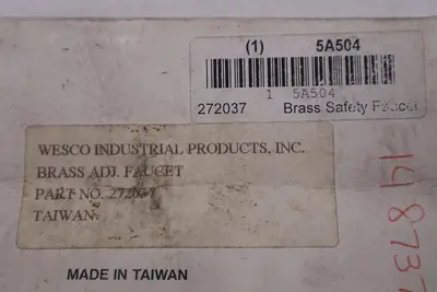 NEW Wesco 272037 Heavy Duty Brass Adjustable Shank Faucet STOCK H250A