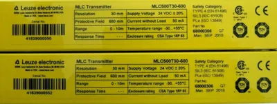 NEW SET OF 2 LEUZE MLC500T30-600 TRANSMITTERS 23-1/2" 68000306 MLC500T30600