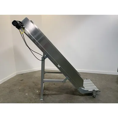 Used 22" Wide Stainless Steel Incline Conveyor - No Belt [PART]