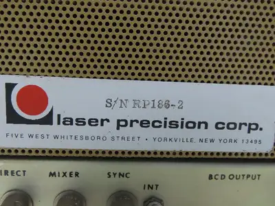 Laser Precision Corp RK3440 Pyroelectric Radiometer W/RP186-1 Detector