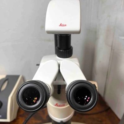 Item# L209 Leica MZ12.5 Stereo Microscope, Camera, Lightsource