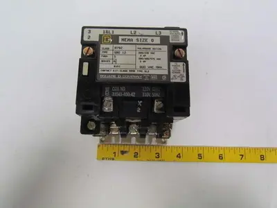 Square D Type SBO 12 Ser A Contactor 600VAC 50/60Hz size 0 class 8702 Lot of 2