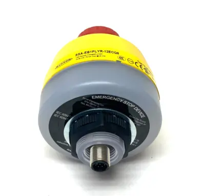 USED BANNER ENGINEERING ILLUMINATED EMERGENCY STOP PUSHBUTTON 30MM MOUNT 25304