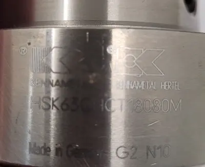Used KENNAMETAL HSK63CHCT18080M Misc Industrial Equipment Kentucky US | Aucto #686827