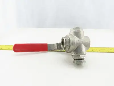 Unico 3-Way 1000 WOG 3/4" NPT CF8M Stainless Steel Ball Valve