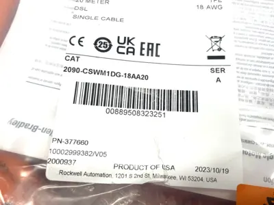 NEW ALLEN BRADLEY SER. A KINETIX DSL SINGLE CABLE NON-FLEX