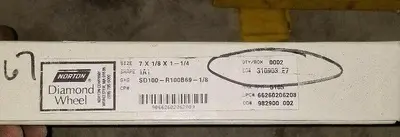 USED NORTON 7'' X 1/8'' X 1-1/4''