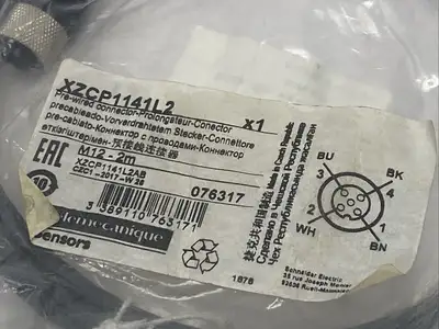 XZCP1141L2 | Telemecanique  Actuator / Sensor Cable Female M12 4-Pin 2m - New