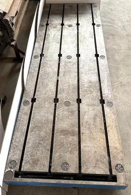 48" x 144" Bay Cast/Level-Tite Surface Plate, 7" Thick, T-Slotted, Nice