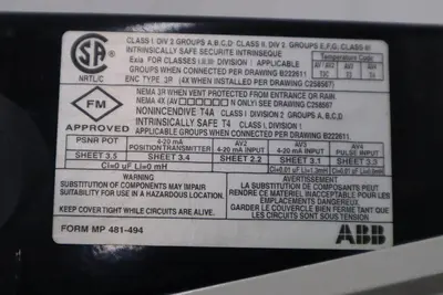 ABB AV2321030 Pneumatic I/P Positioner 150 PSI MAX - STOCK GF446