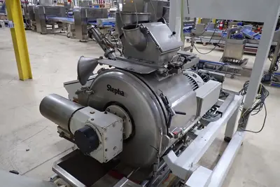Used Stephan High Speed Mixer with Jacketed Bowl, Hopper, Conveyor, and Controls