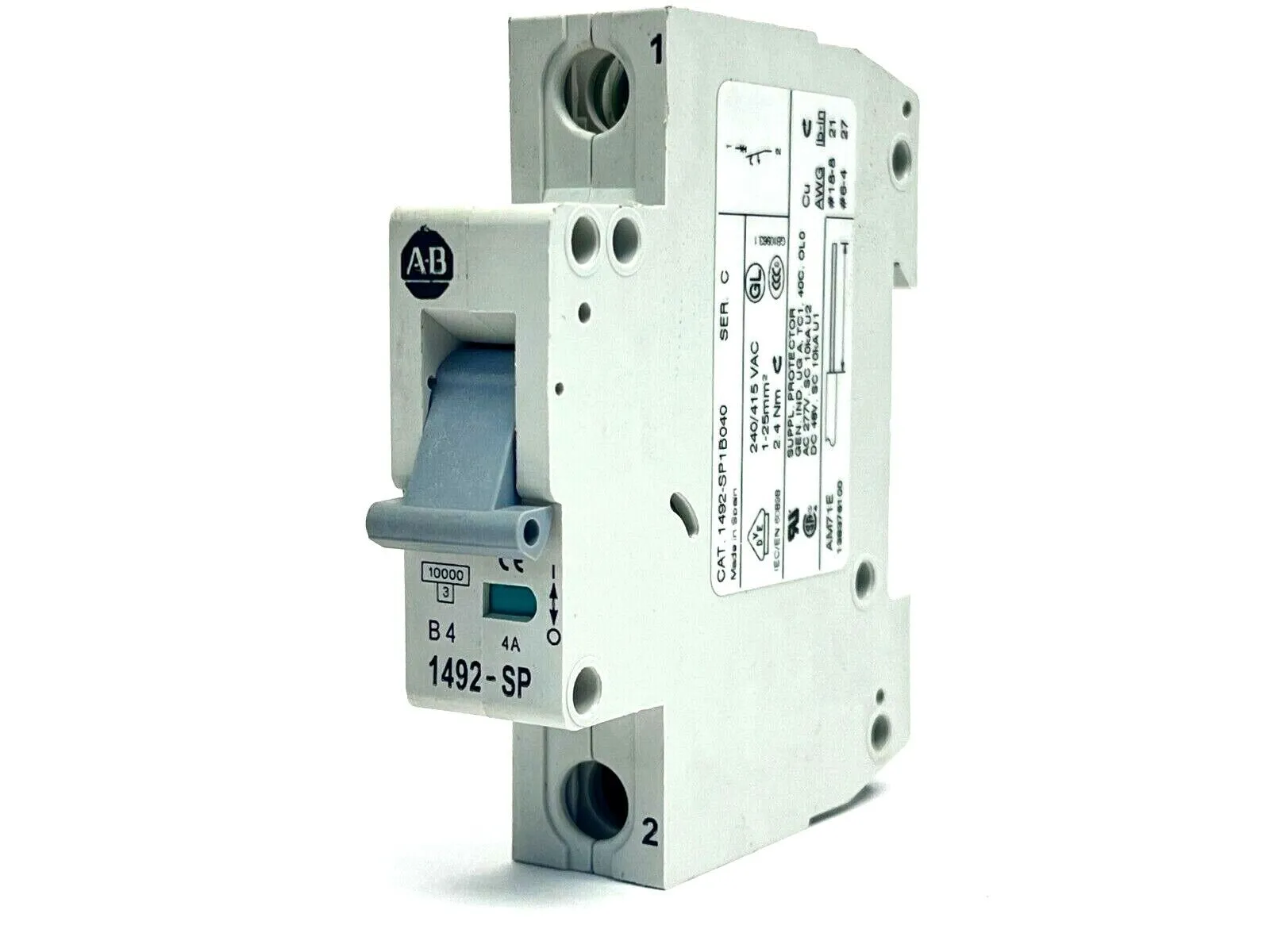 1492-SP1B040 | Allen Bradley  Ser C Circuit Breaker 240/415 VAC - Used