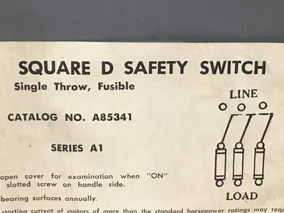 USED SQUARE D A85341
