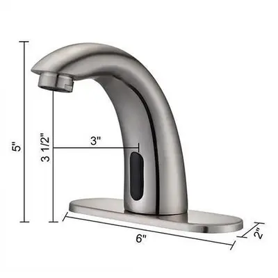 5" Automatic Sensor Lavatory Sink Faucet Brushed Nickel - Chrome or Bronze