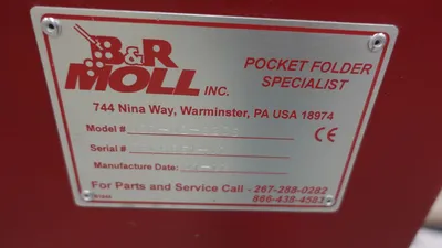 B & R Moll VersaFold Pocket Folder System – Model U43-6446-DF Folders | Machinery Solutions Group, Inc. (7)
