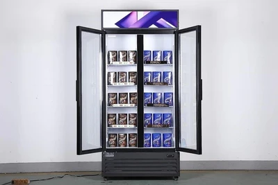 168-0021 AC SDGRX-H 36" Two Glass Door Self Contained Cooler