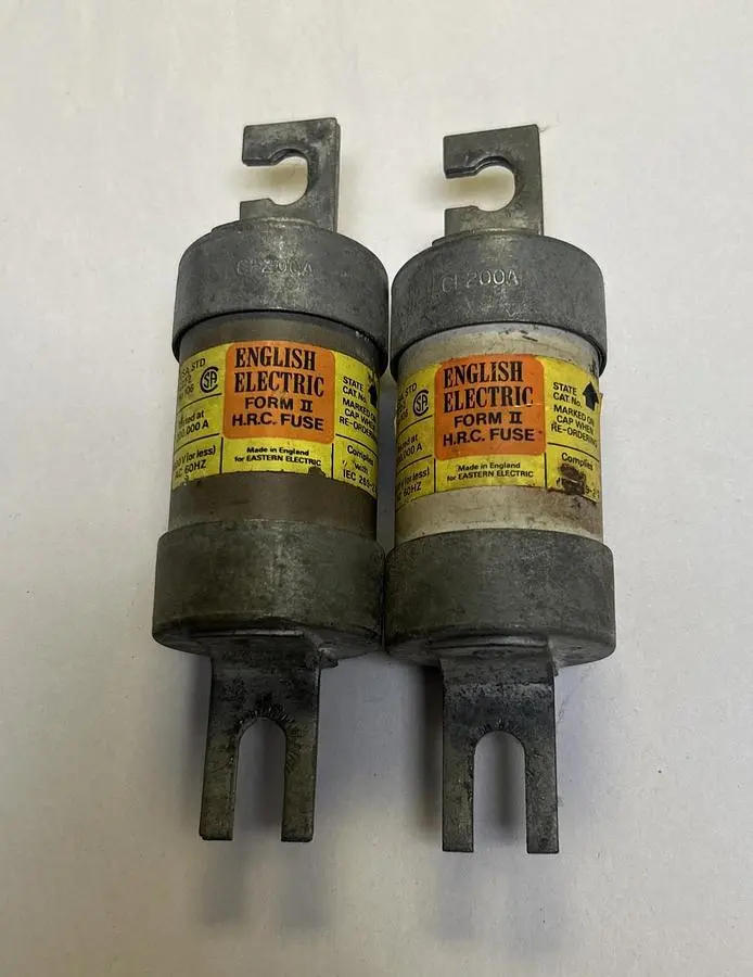 ENGLISH ELECTRIC,CF200A,FUSE 200A 600V LOT OF 2