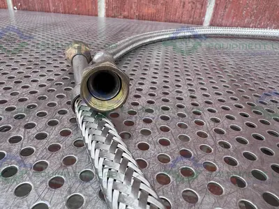 Unbranded Stainless Steel Braided Hose 72" w/ 1" Female Threaded Fitting