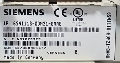 Siemens 6SN1118-0DM21-0AA0 Dual Axis Control Module (BIN1.5.5)