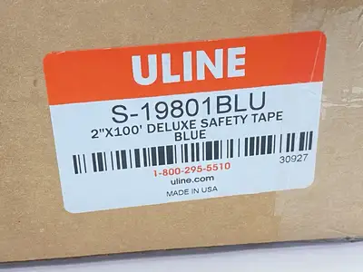 NEW ULINE MIGHTY LINE DELUXE SAFETY TAPE 2" X 100' BLUE