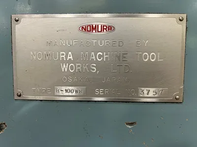 Used NOMURA B-100WR Horizontal Table Type Boring Mills New York US | Prime Machinery #1128786