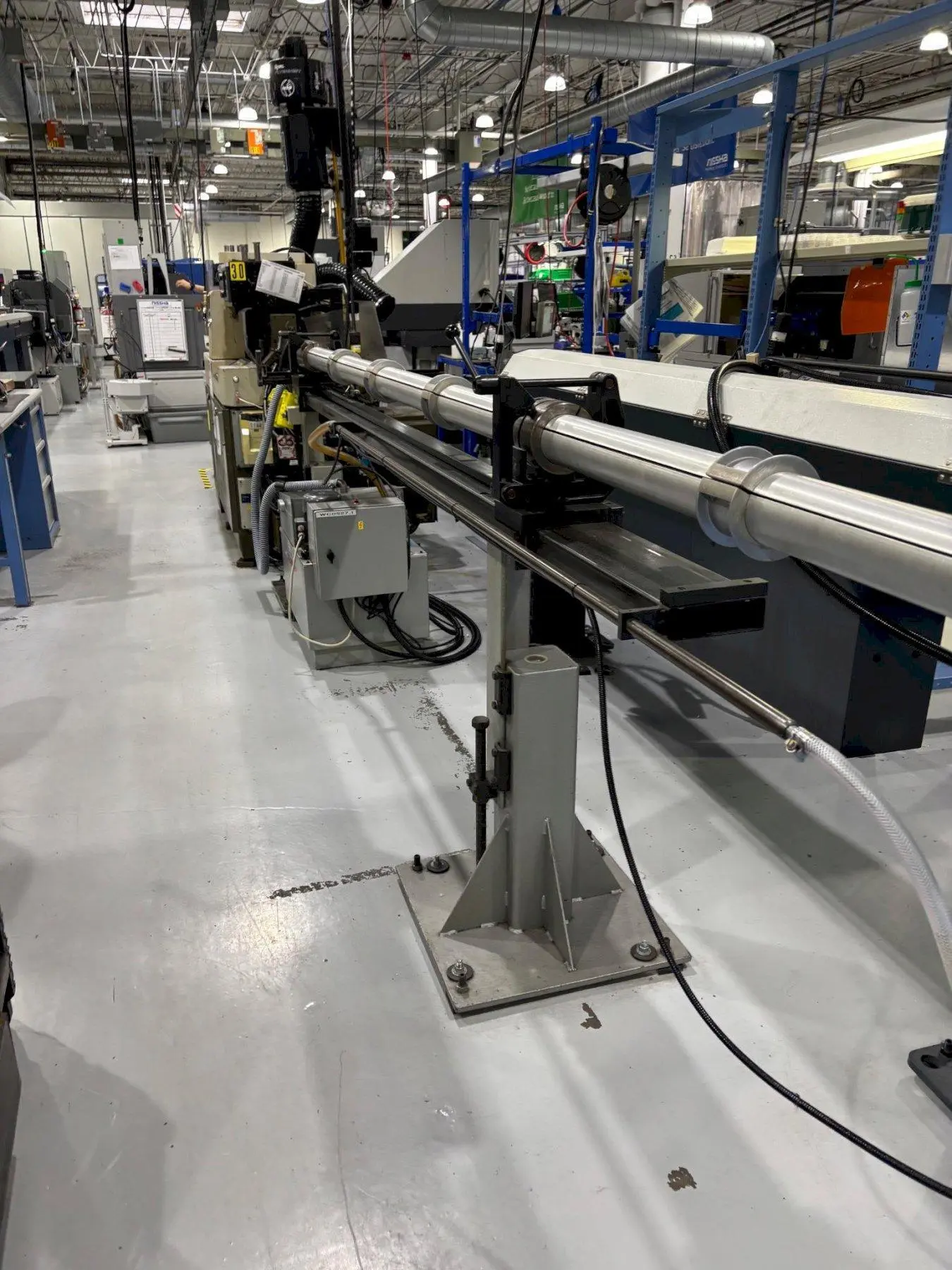 12' LNS MODEL 3.20HS-4.8 HYDRAULIC CNC LATHE MAGAZINE STYLE BAR FEEDER: YOBRO #25107