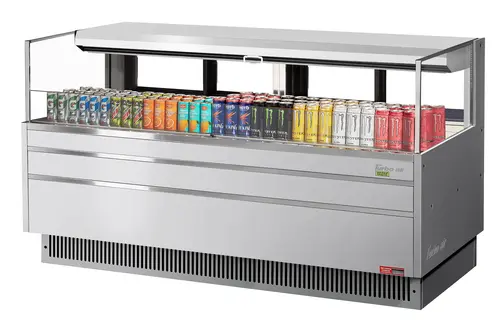 Turbo Air TOM-72L-UFD-S-1S-N 70 3/4" Horizontal Open Air Cooler w/ (1) Level, 220v/1ph