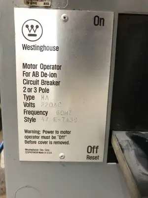 Westinghouse MA3800F 800 A Circuit Breaker 600VAC 800 Amp