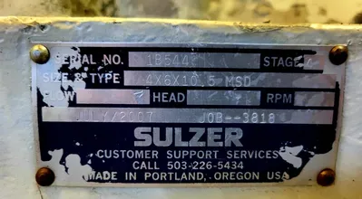 USED SULZER BINGHAM 4X6X10.5C MSD