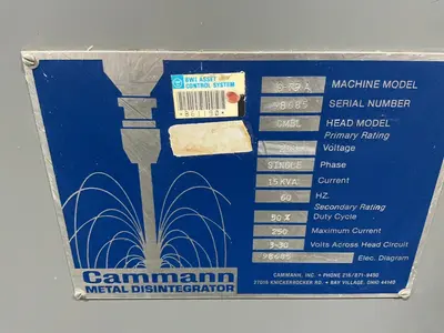 Used CAMMANN C79 A Disintegrators Ohio US | HGR 24 #1541540
