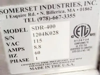 USED SOMERSET SDR 400
