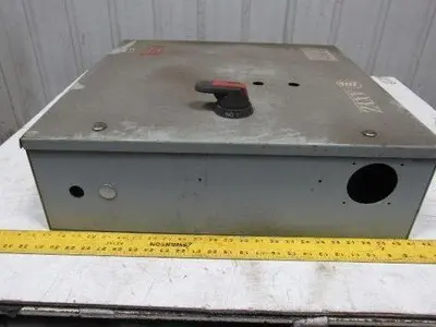 Electric Enclosure 24"x24"x7" Hinged Door W/Back Plate & 30A Fused Disconnect