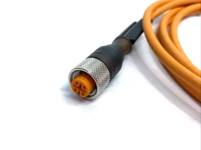 USED BELDEN, LUMBERG AUTOMATION CONNECTION CABLE M12 M TO F 4-PIN 2M