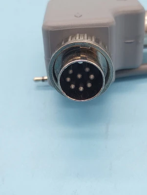 90 DEGREE ADAPTER 8 PIN  MALE TO 8 PIN FEMALE WITH   MIN1 RCA CABLE