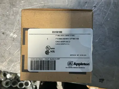 Used APPLETON ES150100 Electrical Fittings Ohio US | HGR 24 #1345389