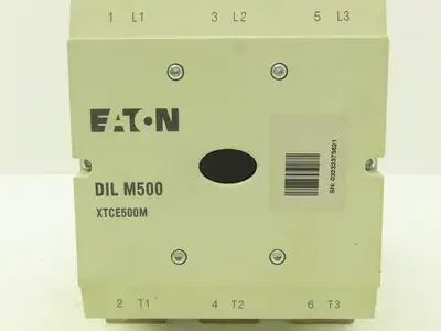 Eaton DILM500 Motor Starter Contactor IEC 3Ph 500A @460V Coil 110-250V