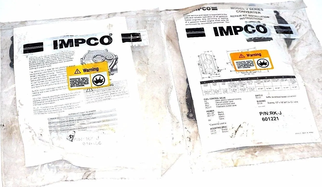 2 NEW IMPCO RK-J REPAIR KITS RKJ