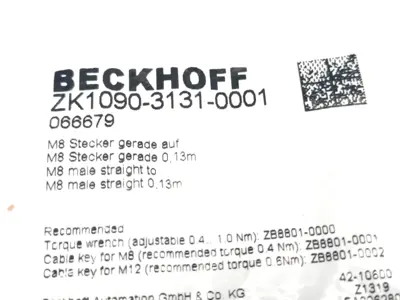 USED BECKHOFF ZK1090-3131-0001