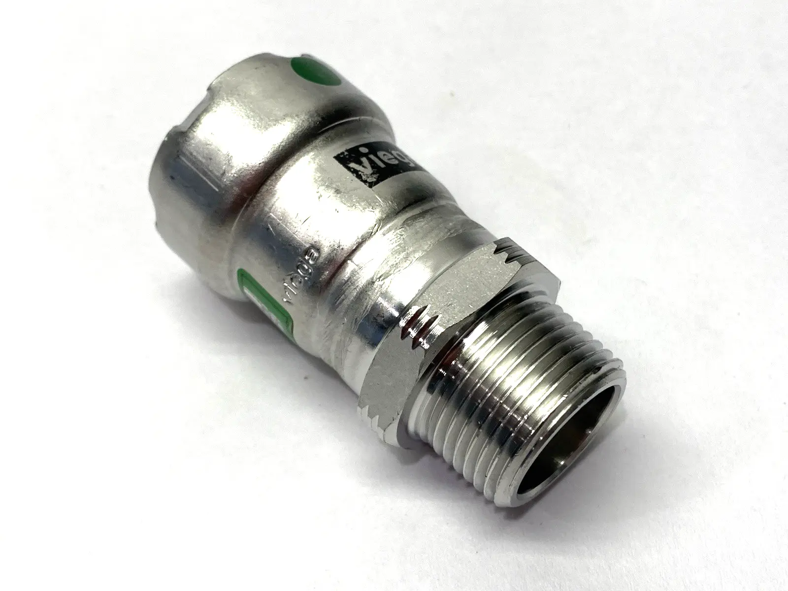 New | in-Stock Viega MegaPress Adapter, 316 SS, Press Connection x MPT, 3/4" x 3/4" Plumbing Equipment Michigan US | Maverick Industrial Sales #1483155