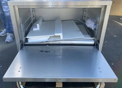 171-0093 32” Gas Double Deck Countertop Stone Pizza Oven