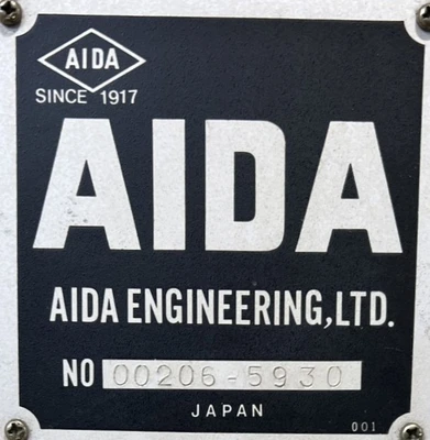 USED 1984 AIDA PRESSES AIDA NC1-6(1) PRESS