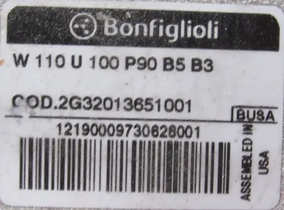 NEW BONFIGLIOLI W110U100P90B5B3 GEAR REDUCER
