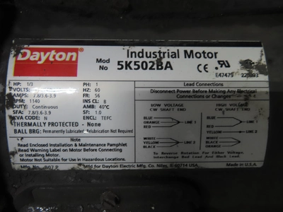 1/3 HP Blower