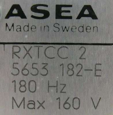 NEW ASEA 5653-182-E RELAY CAPACITOR MODULE RXTCC-2 5653182E