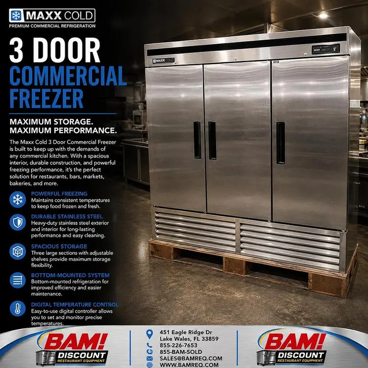 Used MAXX COLD MCF-72FDHC Freezers Florida US | BAM Discount Restaurant Equipment #1393600