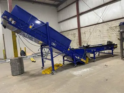 Two Enduraveyor 42” wide long Incline Conveyor