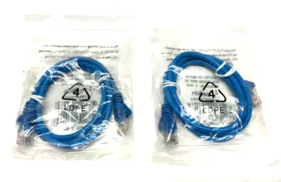 A3L791-03-BLU-S | Belkin  Cat5 Snagless Patch Cable RJ45 to RJ45 3' Length LOT OF 2 - New