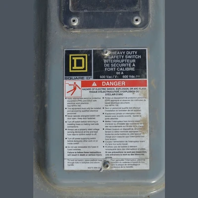 Square D 60 Amp Heavy Duty Safety Switch
